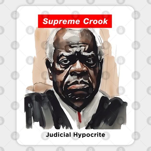 Clarence Thomas: Supreme Crook Sticker by Puff Sumo